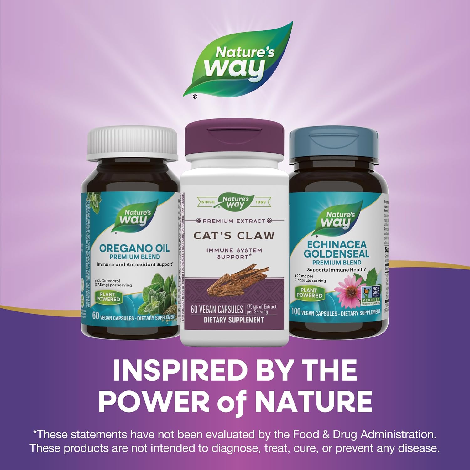 Organic Cat's Claw Extract Capsules - 175mg per Serving, 60 Count by Nature's Way