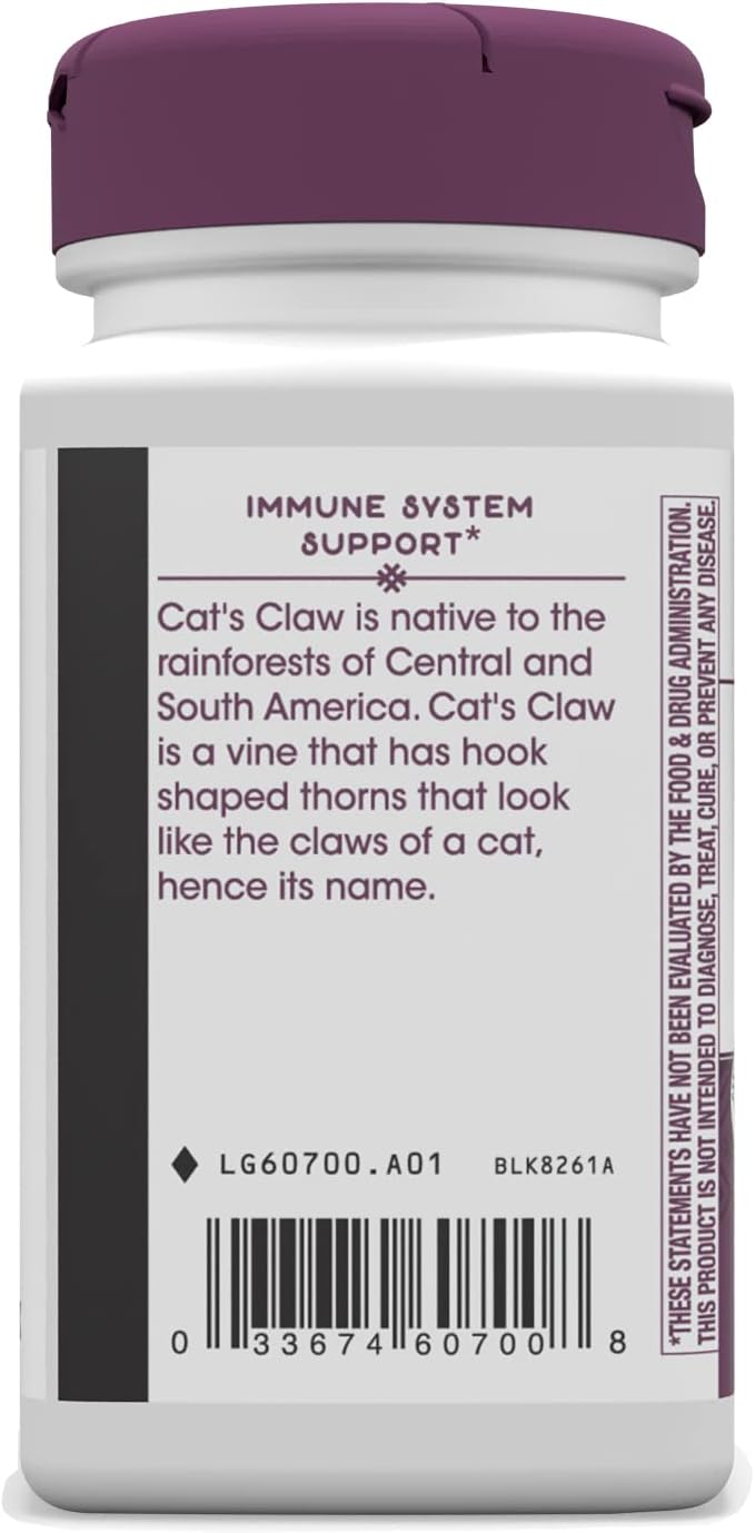 Organic Cat's Claw Extract Capsules - 175mg per Serving, 60 Count by Nature's Way