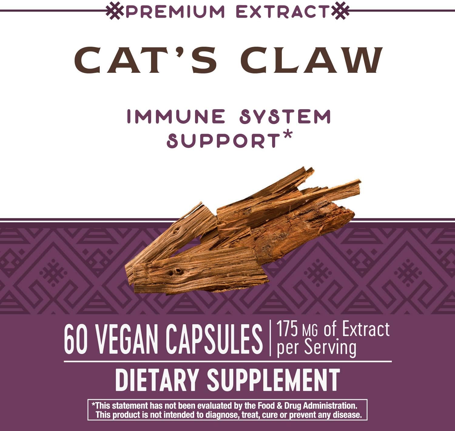 Organic Cat's Claw Extract Capsules - 175mg per Serving, 60 Count by Nature's Way