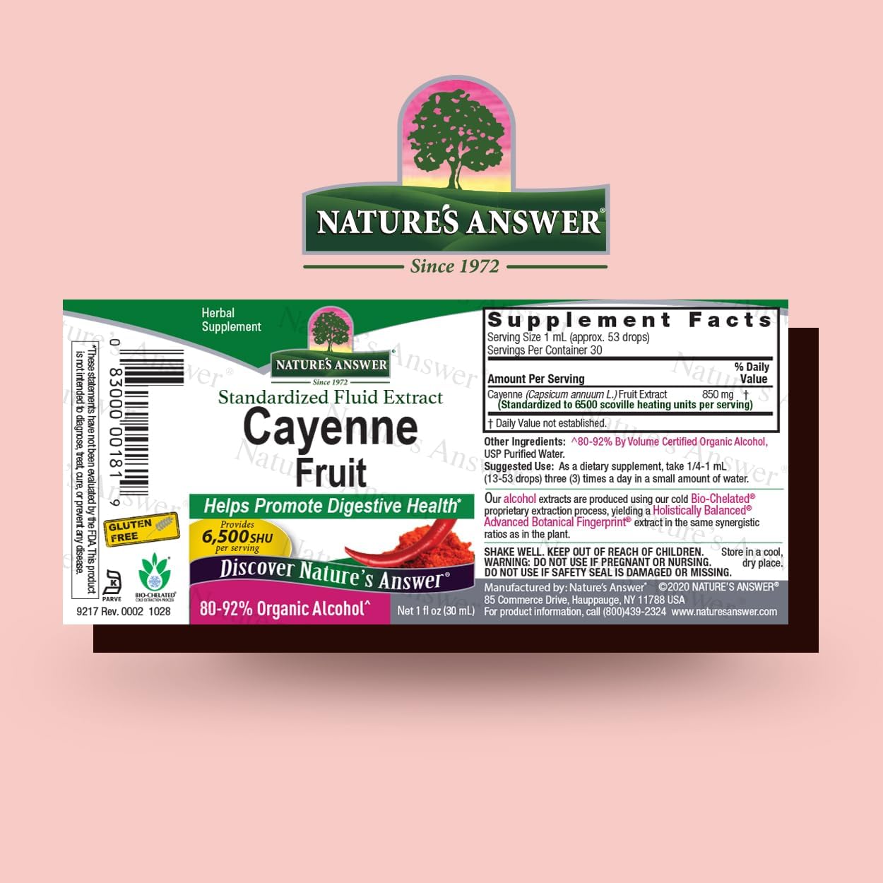 Organic Cayenne Fruit Extract for Digestive Health | High Potency with Natural Alcohol | Vegan & Gluten-Free | 1oz