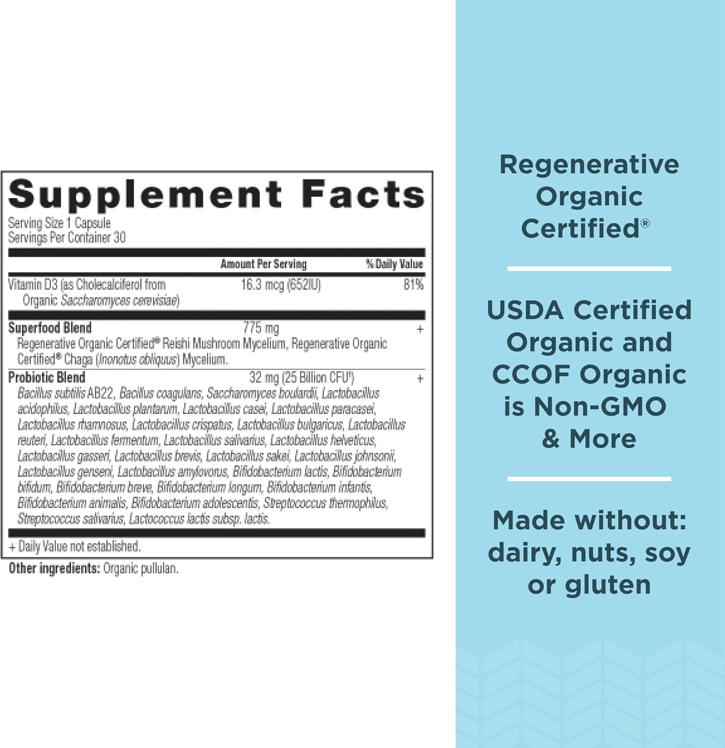 Organic Certified Women's Probiotics Set - Ancient Nutrition, 30 Once Daily + 60 SBO Count