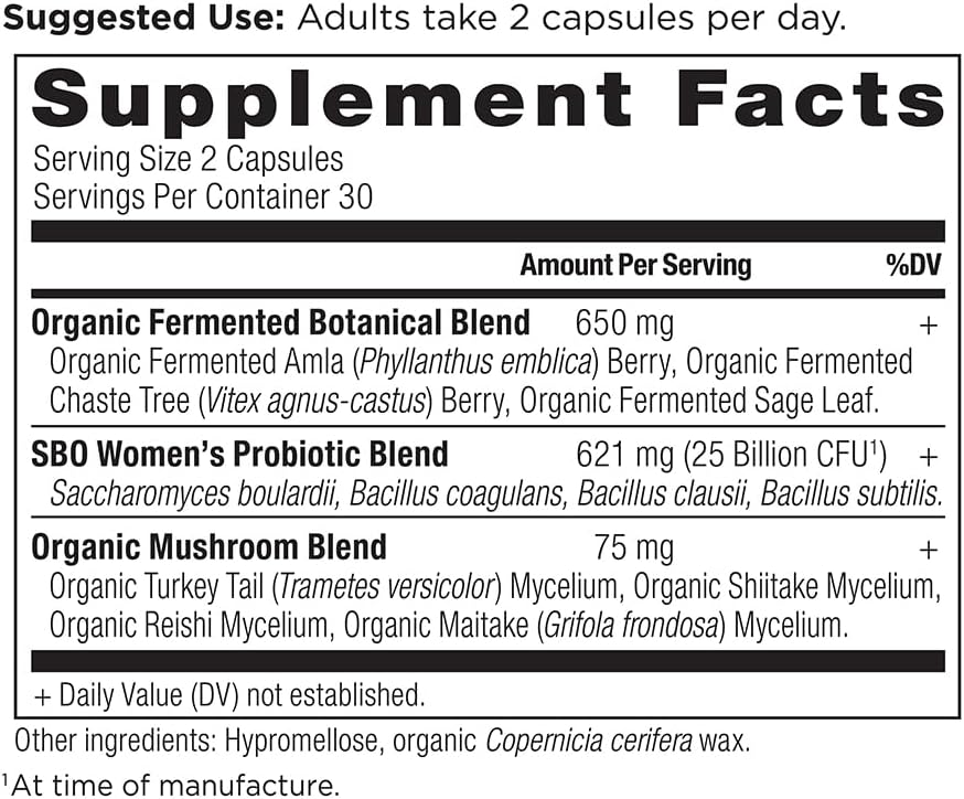 Organic Certified Women's Probiotics Set - Ancient Nutrition, 30 Once Daily + 60 SBO Count