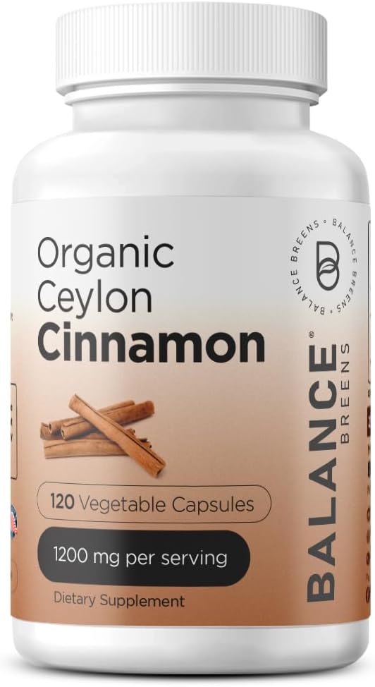 Organic Ceylon Cinnamon and Hyaluronic Acid with Vitamin C Supplement Combo for Balance