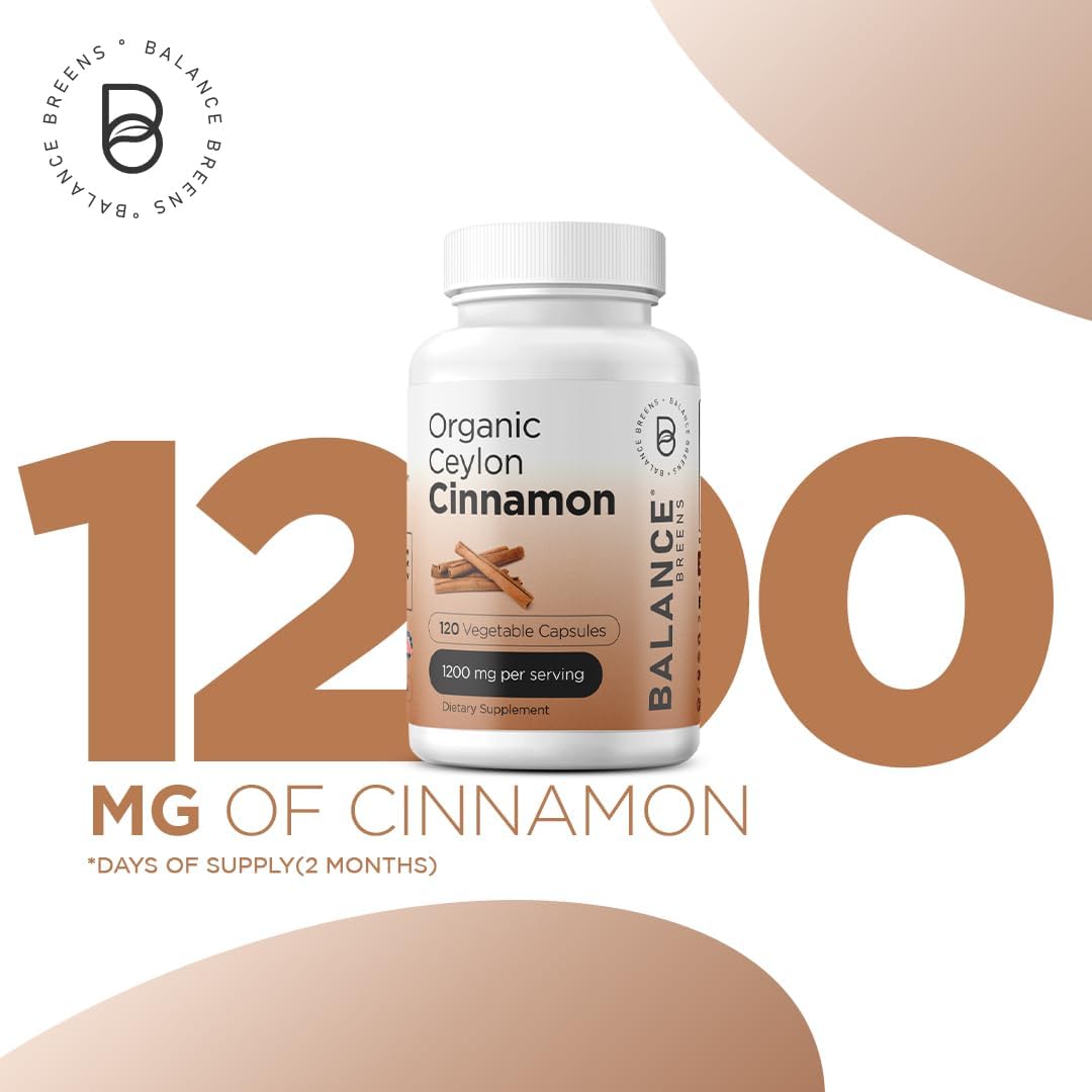 Organic Ceylon Cinnamon and Hyaluronic Acid with Vitamin C Supplement Combo for Balance