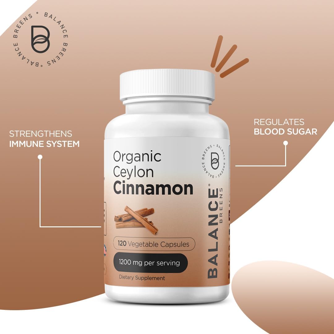 Organic Ceylon Cinnamon and Olive Leaf Immunity Booster Supplement Combo with Bioperine