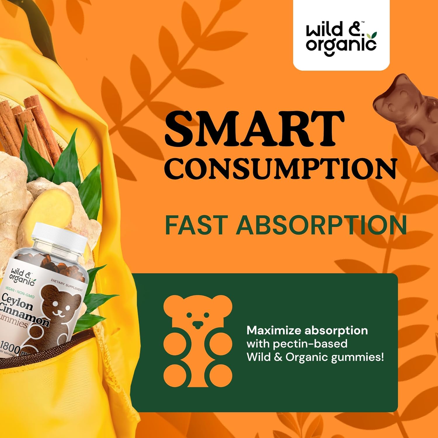 Organic Ceylon Cinnamon and Pine Bark Gummies - Wildcrafted and Natural