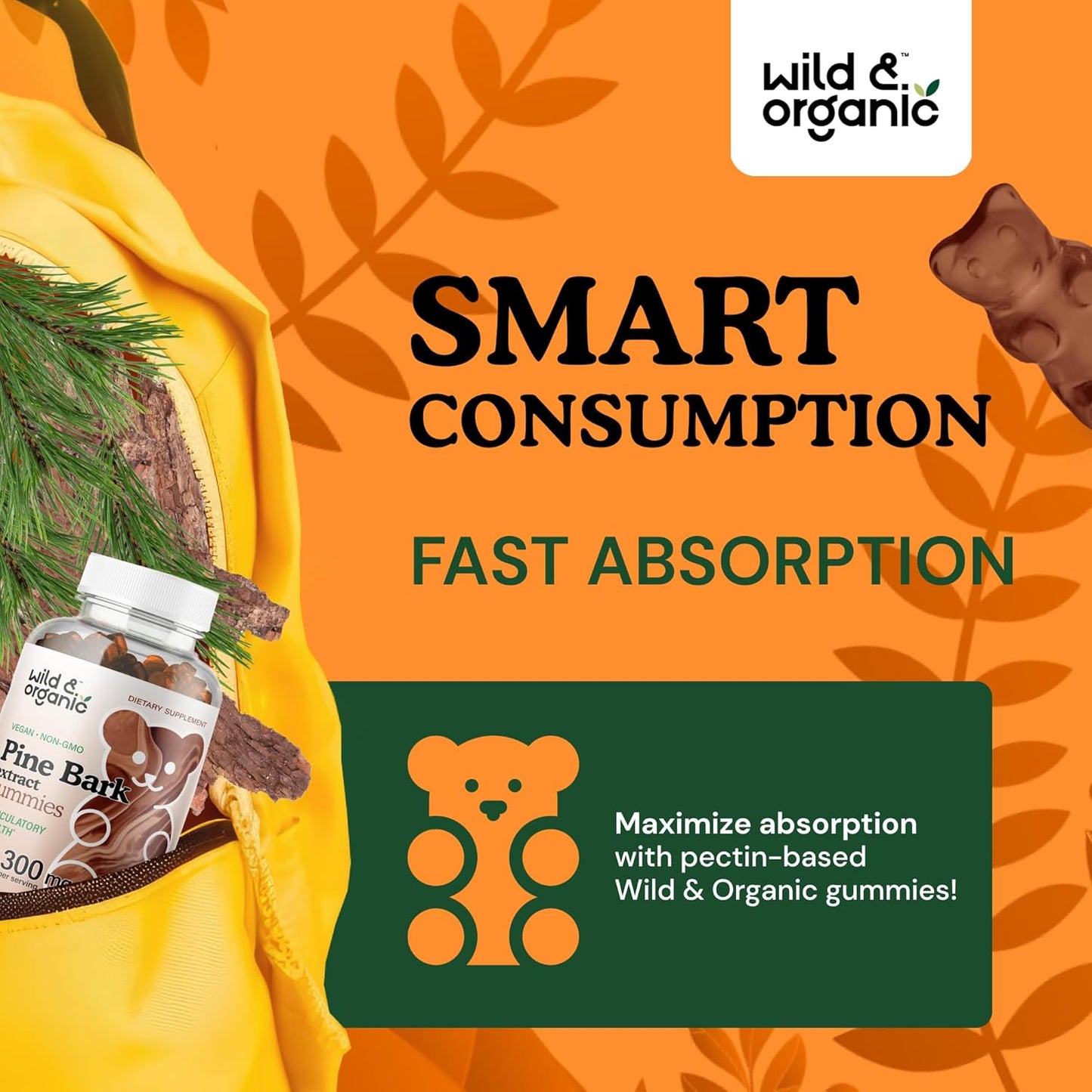 Organic Ceylon Cinnamon and Pine Bark Gummies - Wildcrafted and Natural