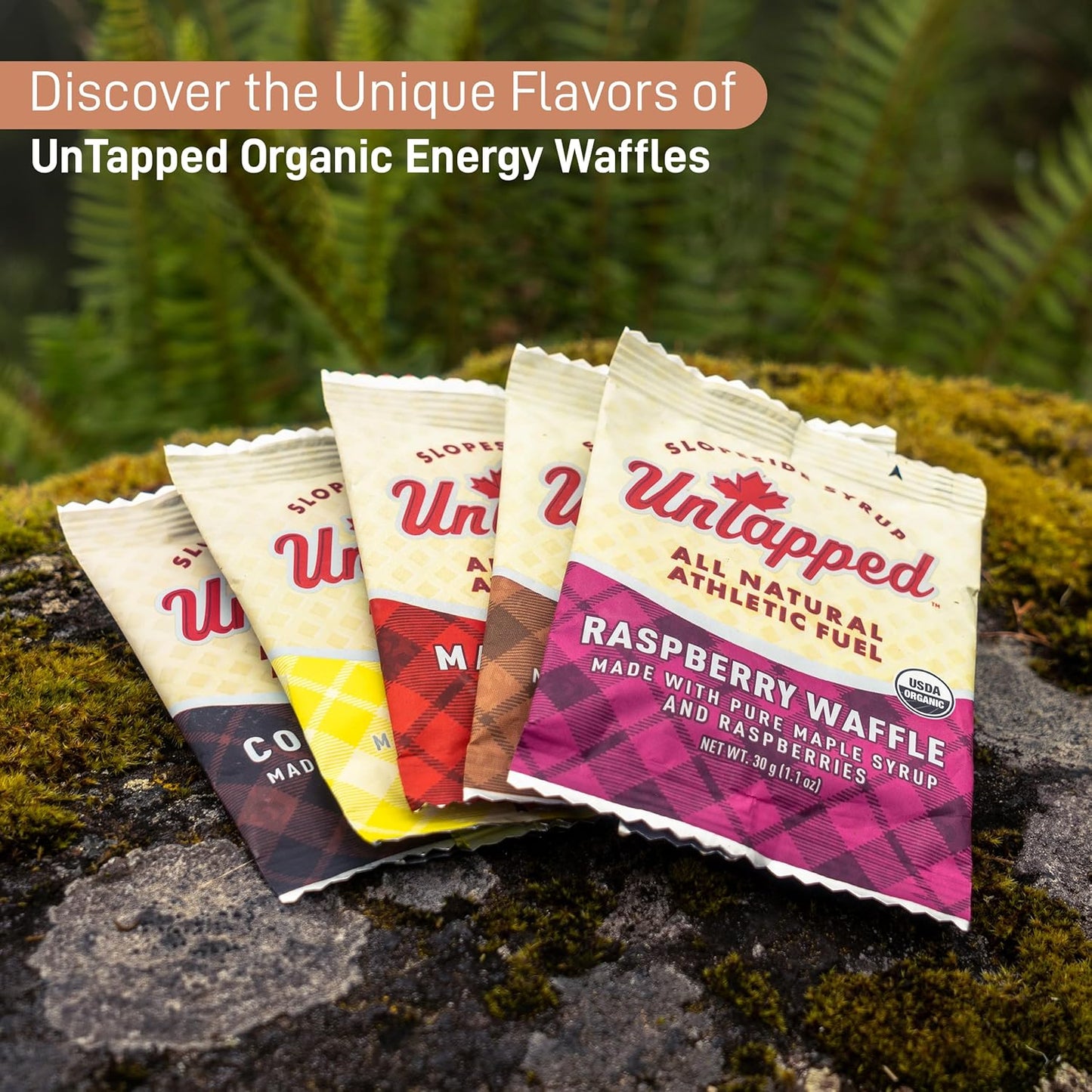 Organic Chai Waffles 1.1 oz Each, Box of 16 - Maple Syrup Sweetened Endurance Sports Snacks | Vegan Real Food Waffles for Athletic Performance
