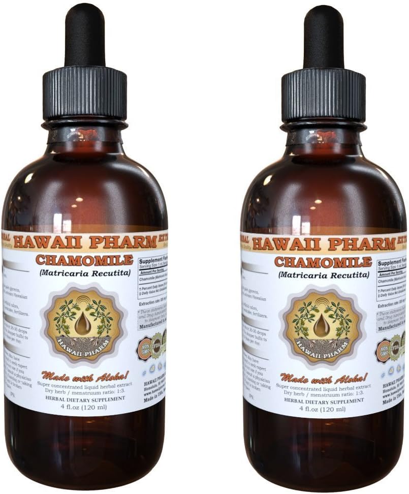 Organic Chamomile Liquid Extract Tincture Supplement - 8 oz - Hawaii Pharm