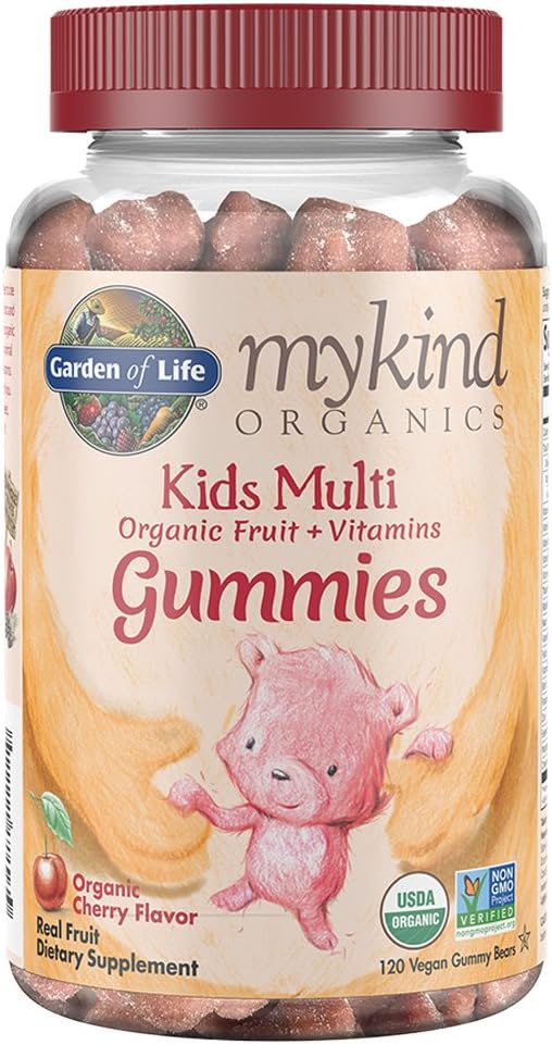 Organic Cherry & Berry Gummy Vitamins for Kids & Women by Garden of Life - 120 Count