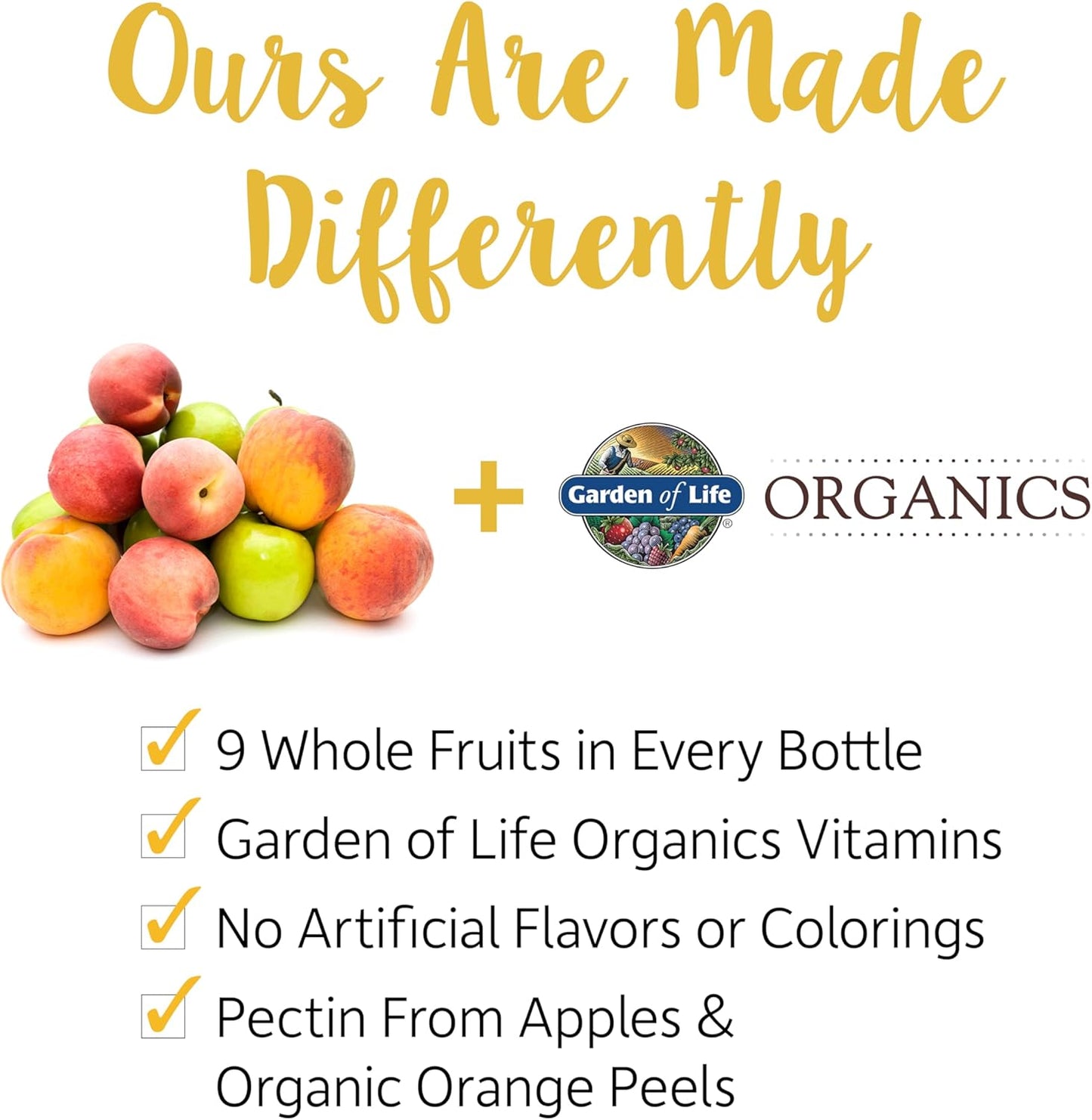 Organic Cherry & Berry Gummy Vitamins for Kids & Women by Garden of Life - 120 Count