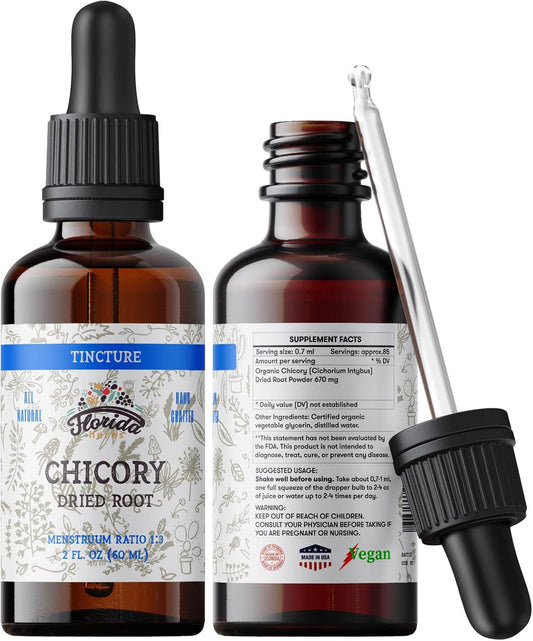 Organic Chicory Tincture Extract for Liver, Gallbladder, Loss of Appetite - 2 oz (60 ml)