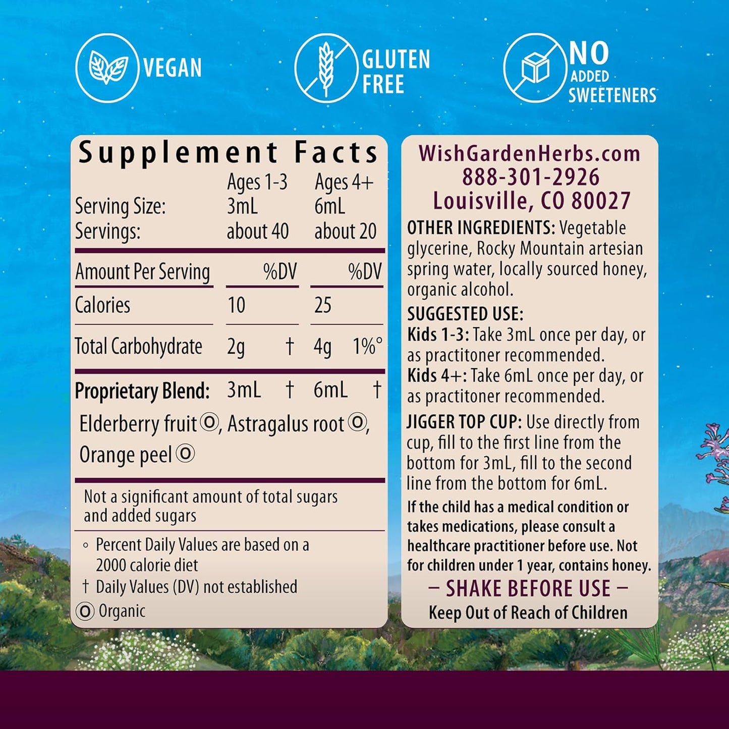 Organic Children's Elderberry Syrup with Black Elderberry, Astragalus, Orange Peel & Honey - Daily Immune Booster for Kids, No Added Sugar - 4oz - BoostGo Australia