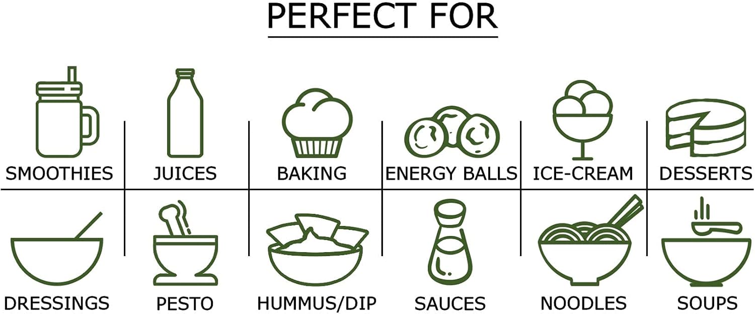 Organic Chlorella Powder 1lb - Non-GMO Raw Green Algae Superfood, Vegan Protein Supplement, Rich in Vitamins & Minerals for Drinks, Kosher & Gluten-Free