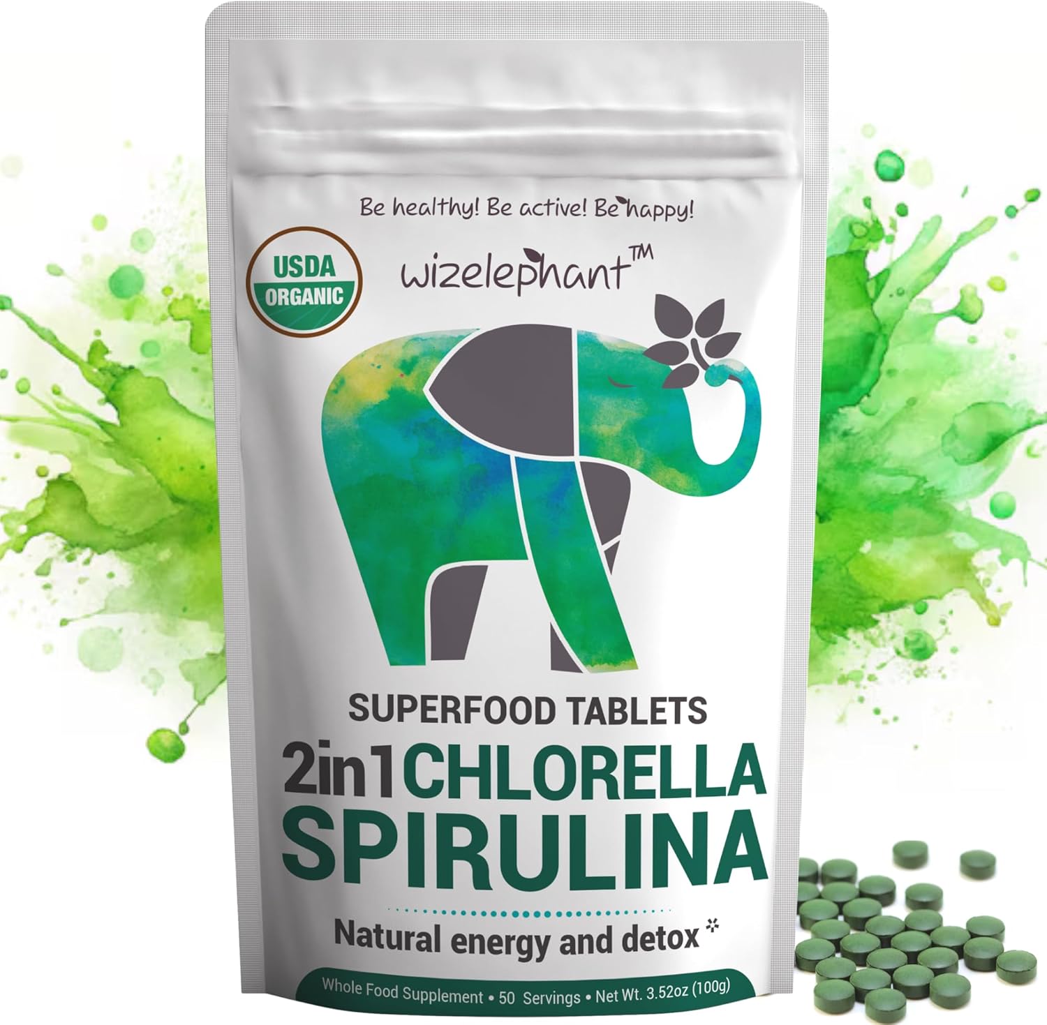 Organic Chlorella Spirulina Powder & Tablets Bundle | Rich in Chlorophyll | Greens Superfood Combo Pack for Health