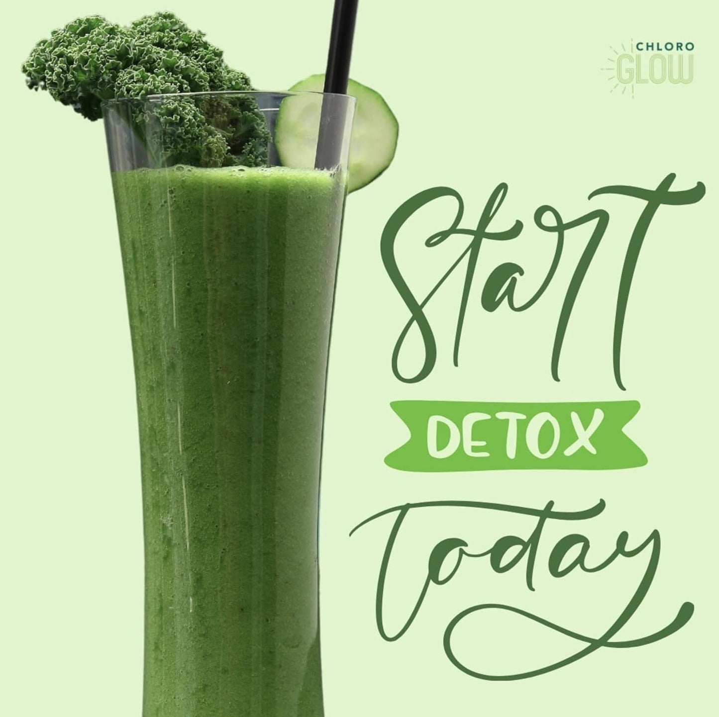 Organic Chloroglow Liquid Chlorophyll Shots - Boost Energy, Strengthen Immune System, Cleanse & Detoxify - Natural Plant Based Drink (12 pack)