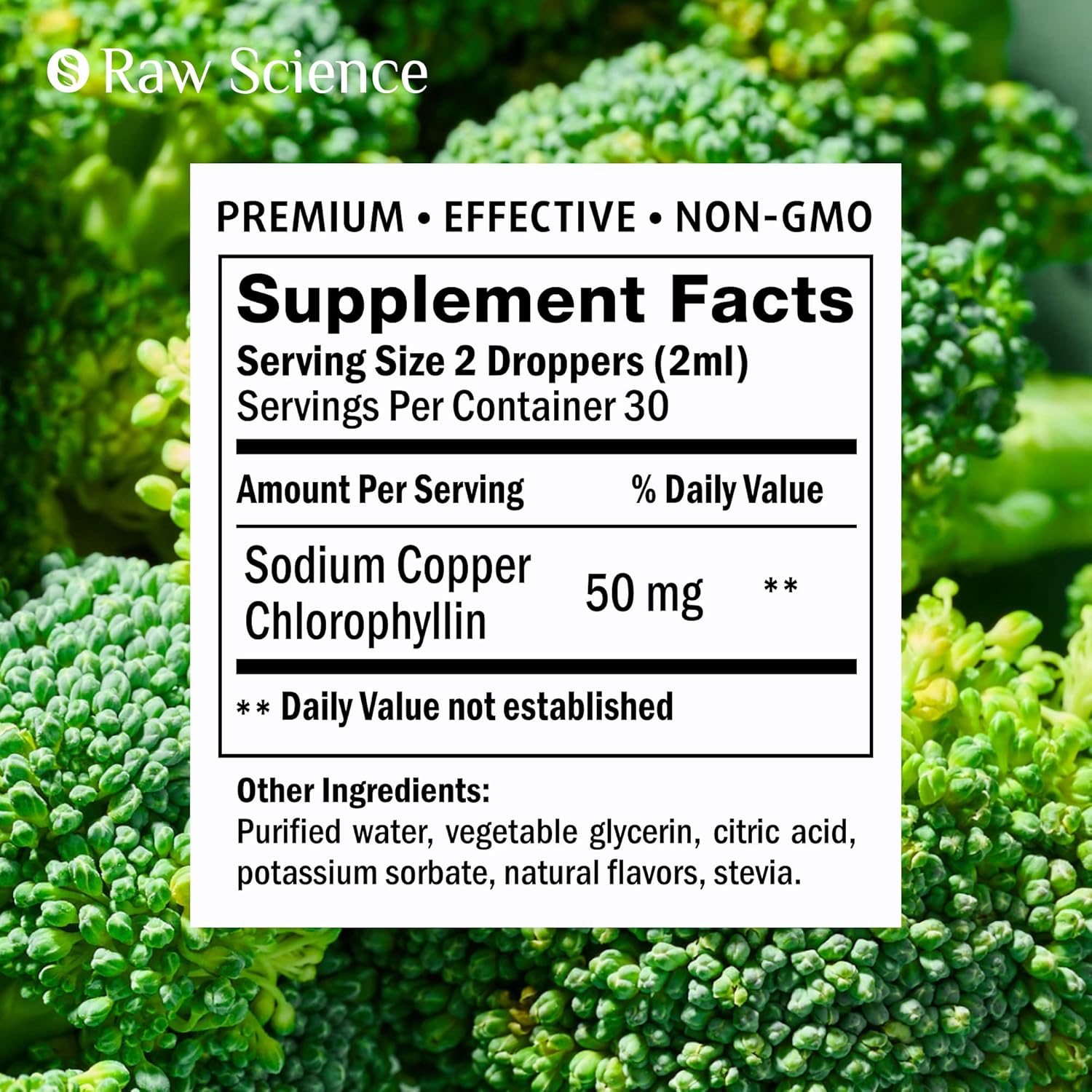 Organic Chlorophyll Liquid Drops - Natural Energy Boost & Deodorant Supplement - Fast Absorbing Vegan Formula for Oxygen Boost & Detox - Internal Deodorant & Body Cleanser