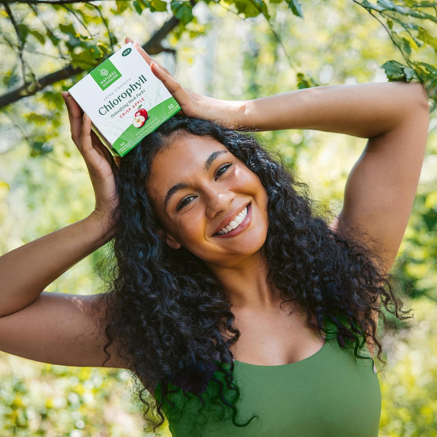 Organic Chlorophyll Stick Packs: Enhance Detox & Gut Health - Crisp Apple Flavor