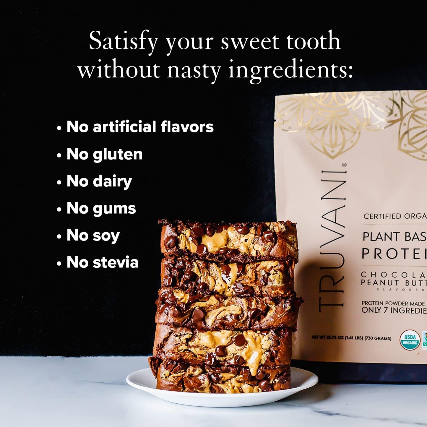 Organic Chocolate Peanut Butter Vegan Pea Protein Powder - 20g Plant Based Protein - Keto & Gluten Free - 10 Servings - BoostGo Australia
