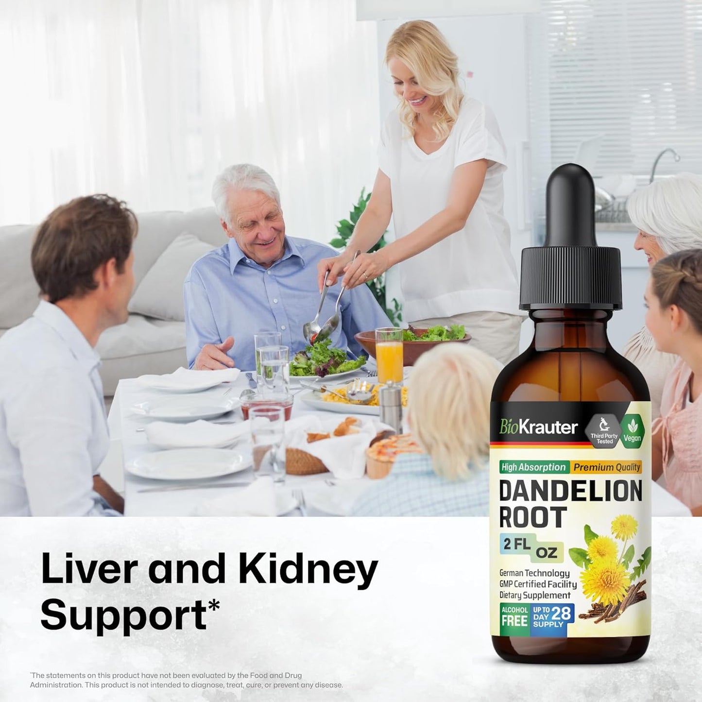 Organic Cilantro and Dandelion Tincture Combo Pack - 2 Fl. Oz. Each