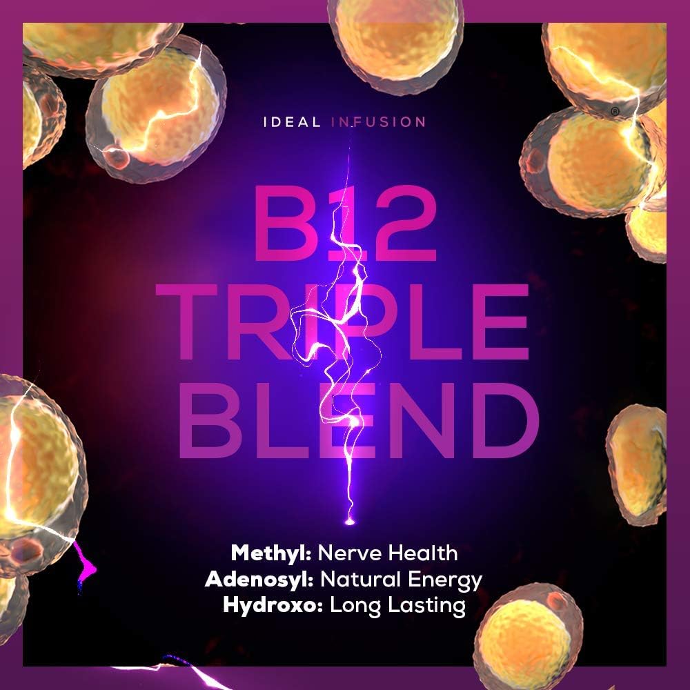 Organic CinnaPlum B-Bomb Triple B12 Vitamin Liquid Spray - 5000mcg for Nerve Health and Energy Boost - Methylcobalamin, Adenosylcobalamin, Hydroxocobalamin - Keto and Sugar-Free