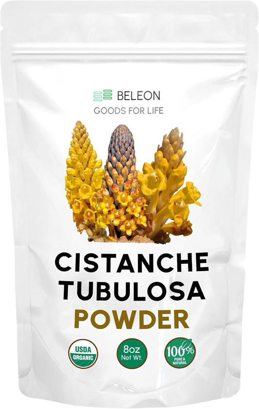 Organic Cistanche Tubulosa Powder 8 oz - Energy, Cognitive Function, Mood - Beleon Goods For Life