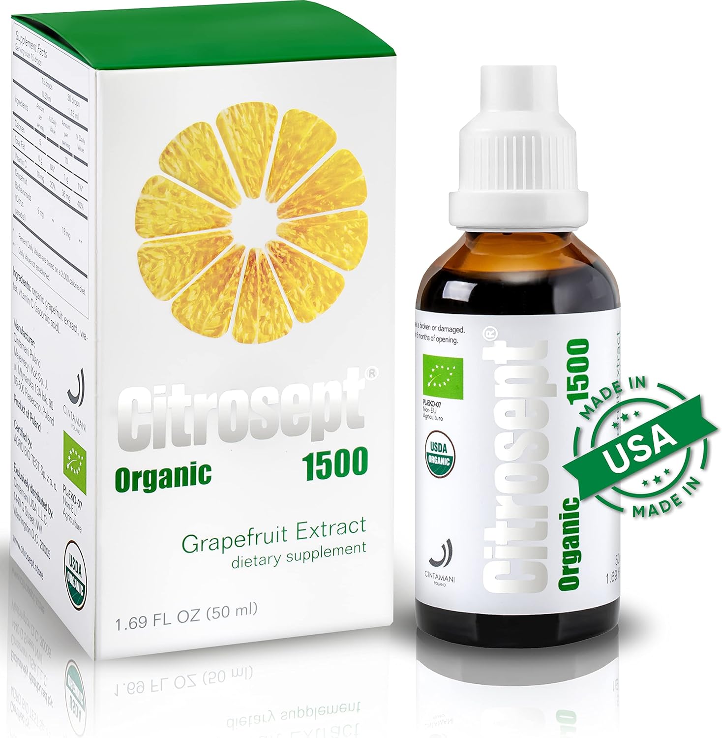Organic Citrosept GSE Liquid Extract | High-Quality Purity | Max Strength Grapefruit Seed Antioxidant | Immune System Support | 50ml - BoostGo Australia