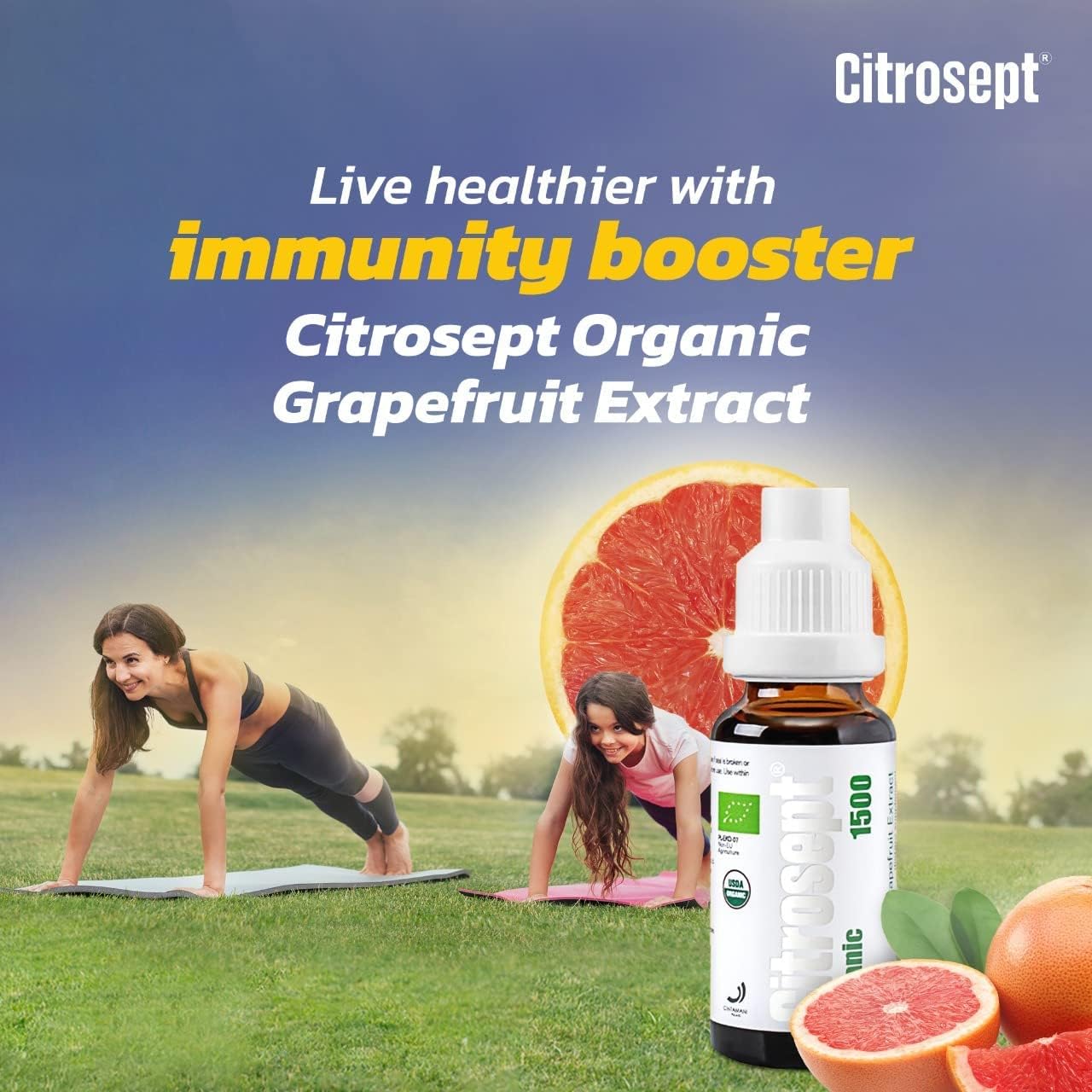 Organic Citrosept GSE Liquid Extract | High-Quality Purity | Max Strength Grapefruit Seed Antioxidant | Immune System Support | 50ml - BoostGo Australia