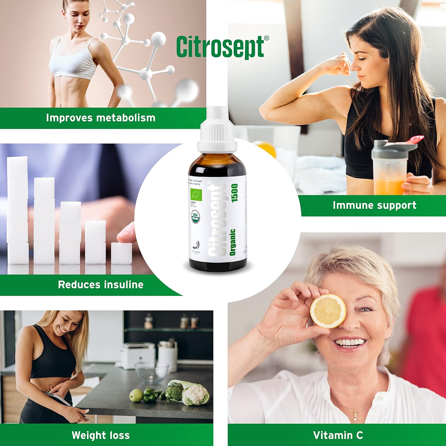 Organic Citrosept GSE Liquid Extract | High-Quality Purity | Max Strength Grapefruit Seed Antioxidant | Immune System Support | 50ml - BoostGo Australia