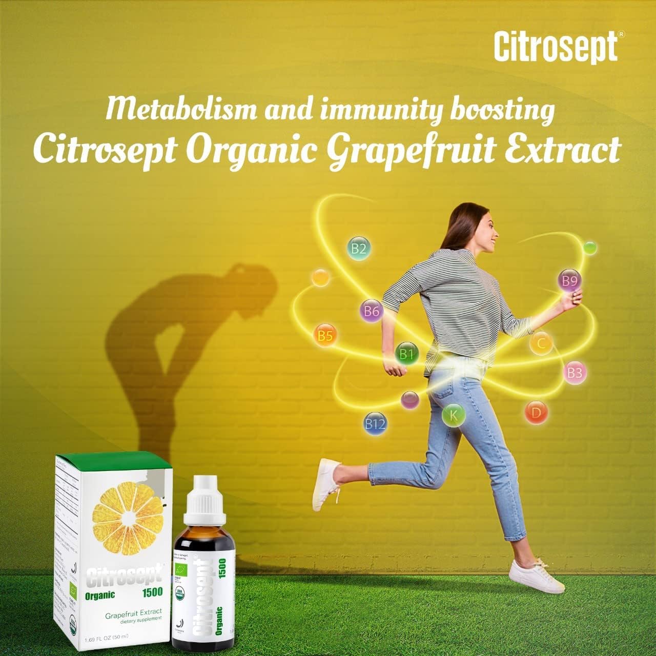 Organic Citrosept GSE Liquid Extract | High-Quality Purity | Max Strength Grapefruit Seed Antioxidant | Immune System Support | 50ml - BoostGo Australia
