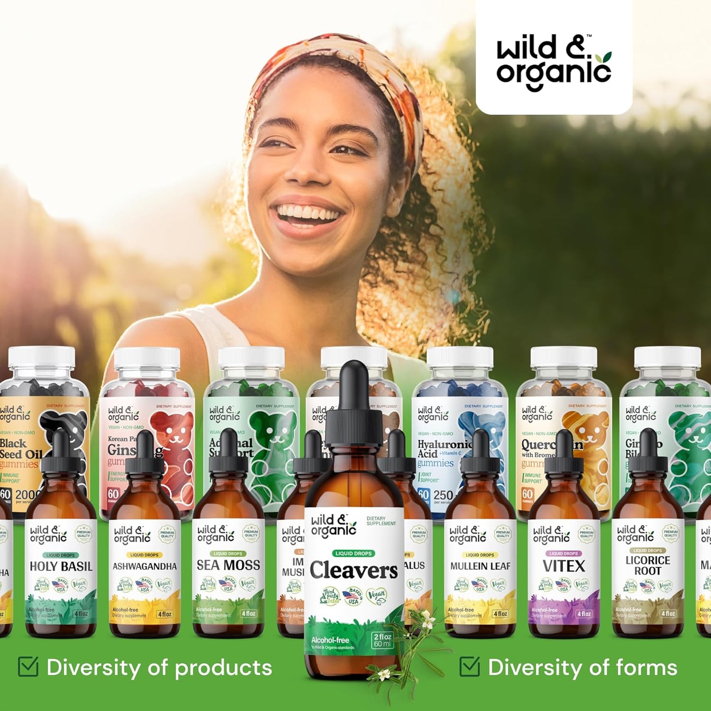 Organic Cleavers Leaf Tincture for Natural Detox - Galium Aparine Herb Supplement - Vegan & Alcohol-Free - 2 fl oz