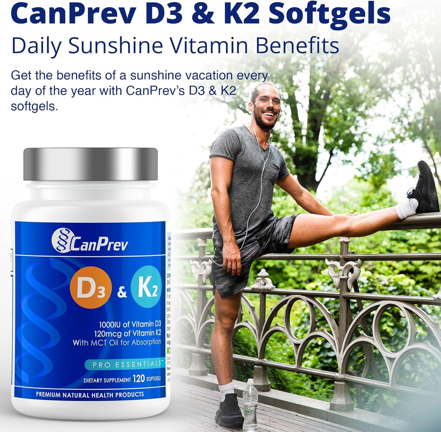 Organic Coconut Oil Softgels with CanPrev D3 & K2 - 120 Count