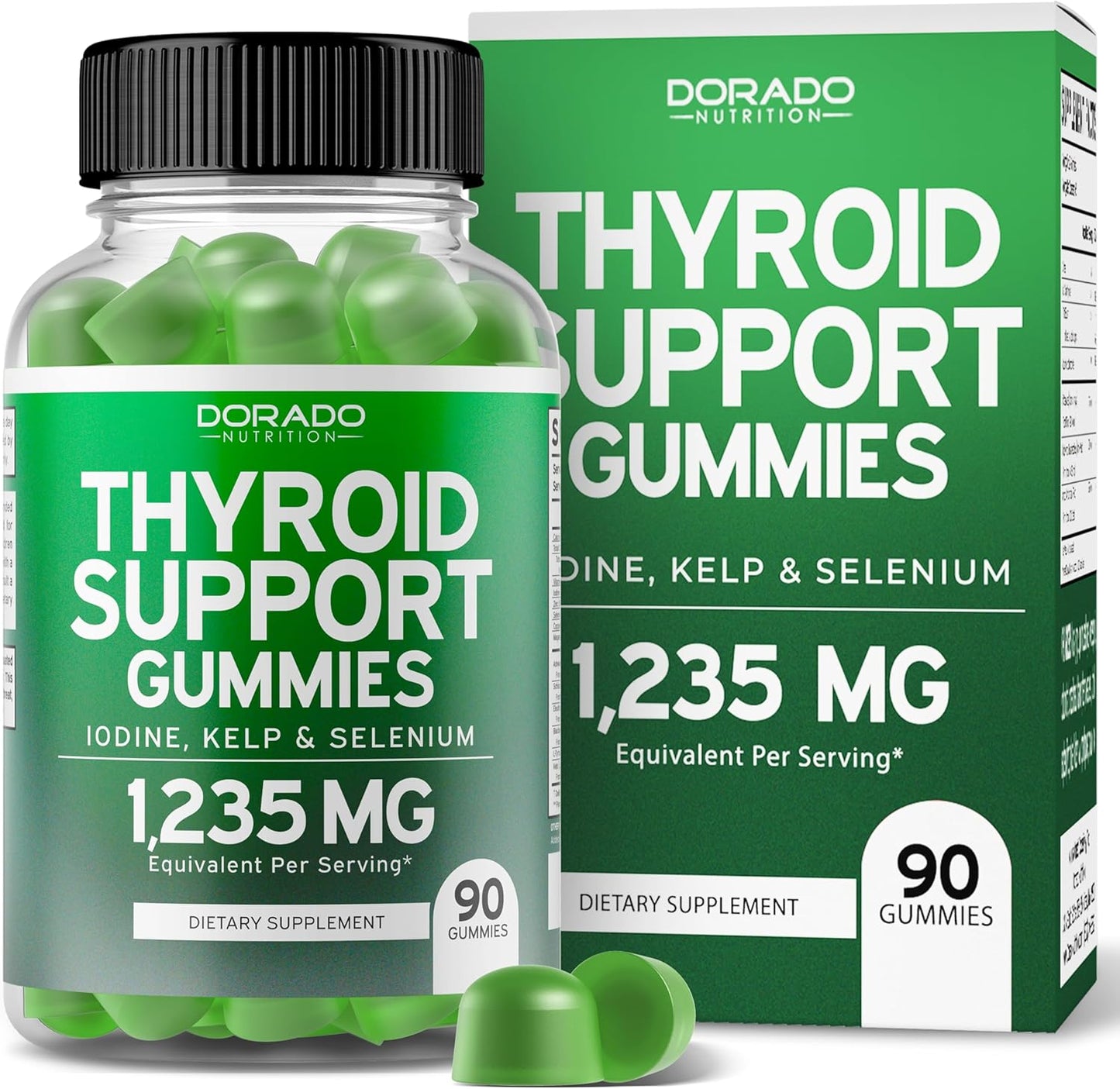 Organic Coconut Shell Activated Charcoal Gummies for Detox Support & Thyroid Health - 200mg Detox Cleanse Gummies