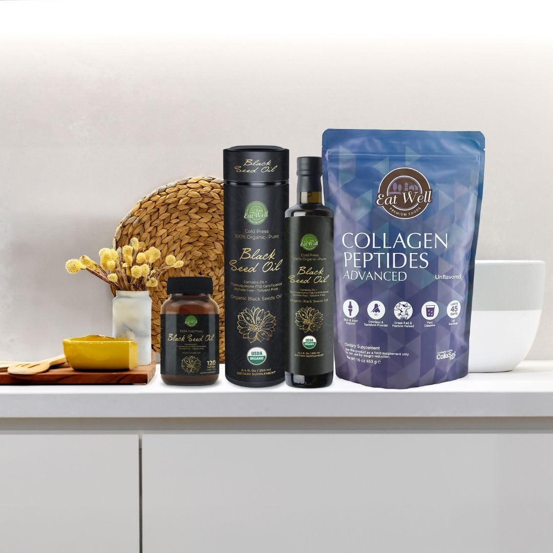 Organic Cold Pressed Black Seed Oil - 8.4 oz Bottle - Raw Nigella Sativa Oil - Gourmet Food