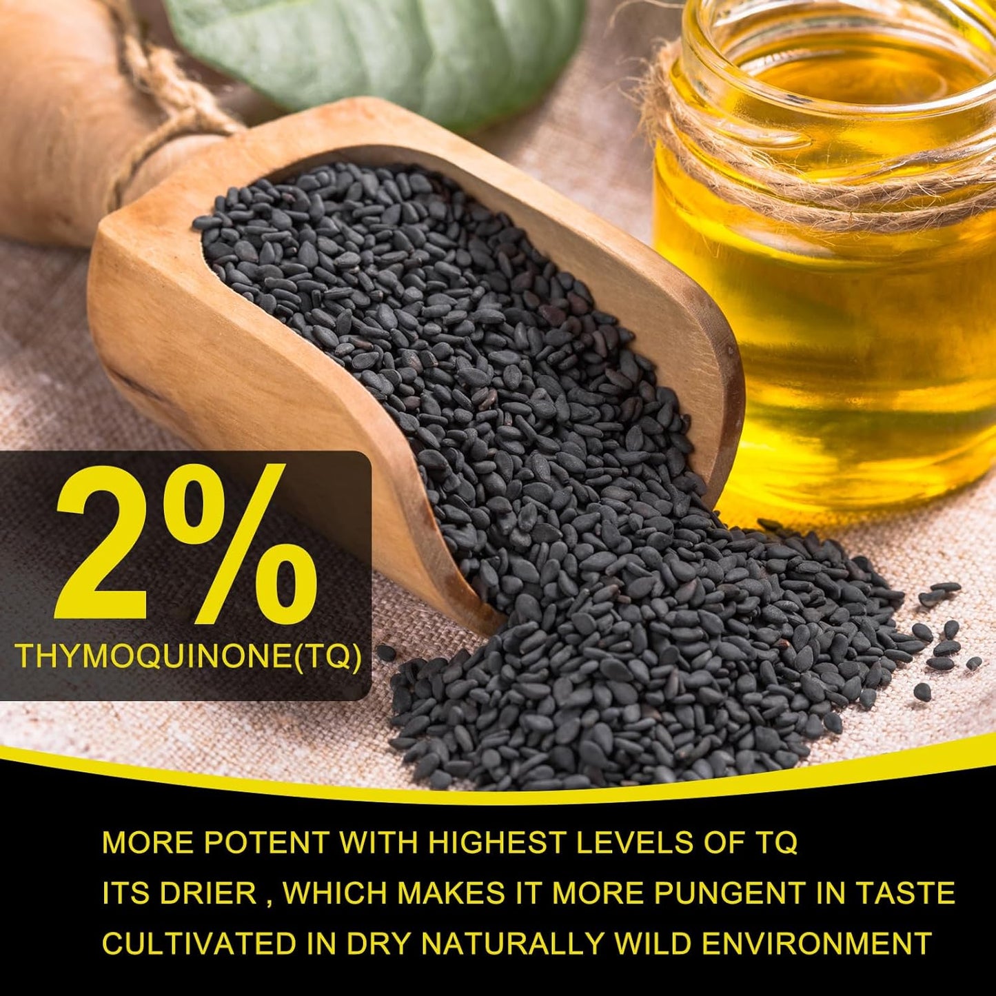 Organic Cold Pressed Black Seed Oil with High TQ for Hair Growth and Skin Care