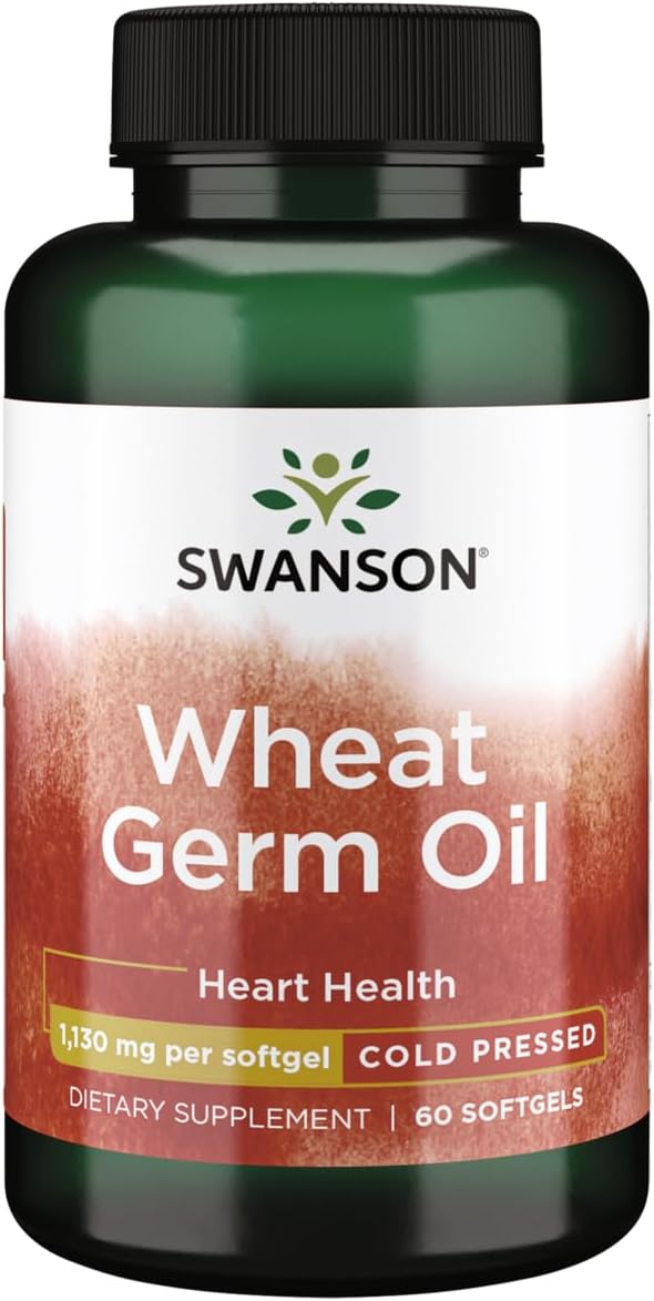 Organic Cold-Pressed Wheat Germ Oil Capsules - 1130mg, 60 Softgels
