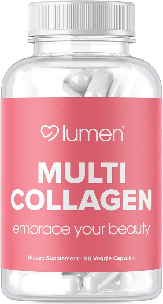 Organic Collagen Pills for Women - Type I II III V X with Herbs & Bioperine for Skin, Joints, Hair & Nails - Non-GMO, Gluten-Free - 90 Capsules
