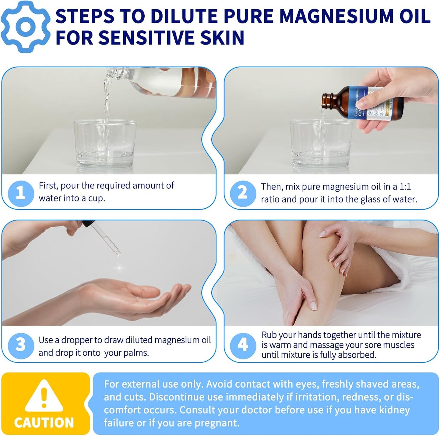 Organic Concentrated Magnesium Chloride Oil Spray - 100% Pure & Natural - 2.0 Fl.Oz