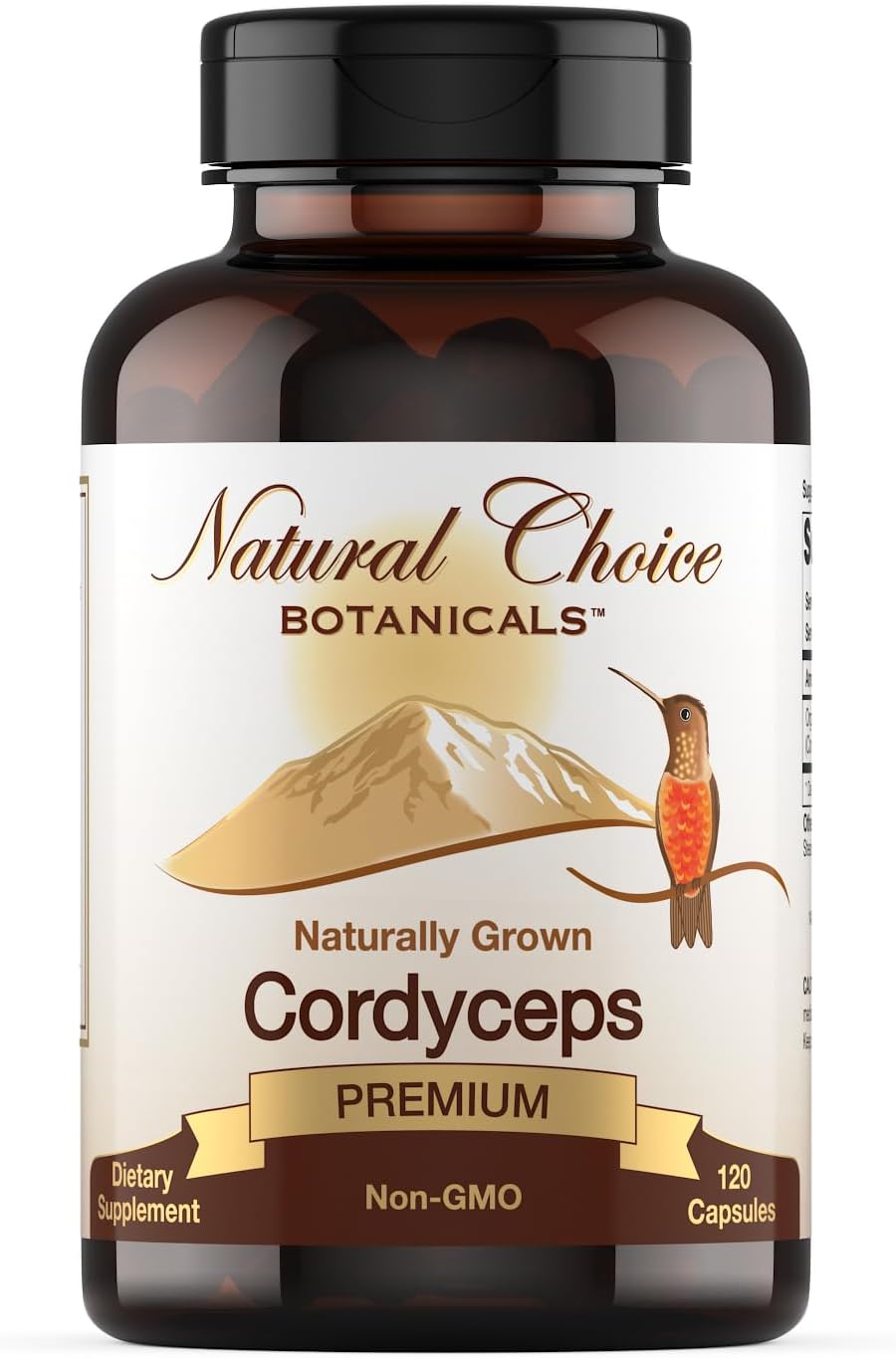 Organic Cordyceps Mushroom Supplement - 120 Capsules by Natural Choice Botanicals