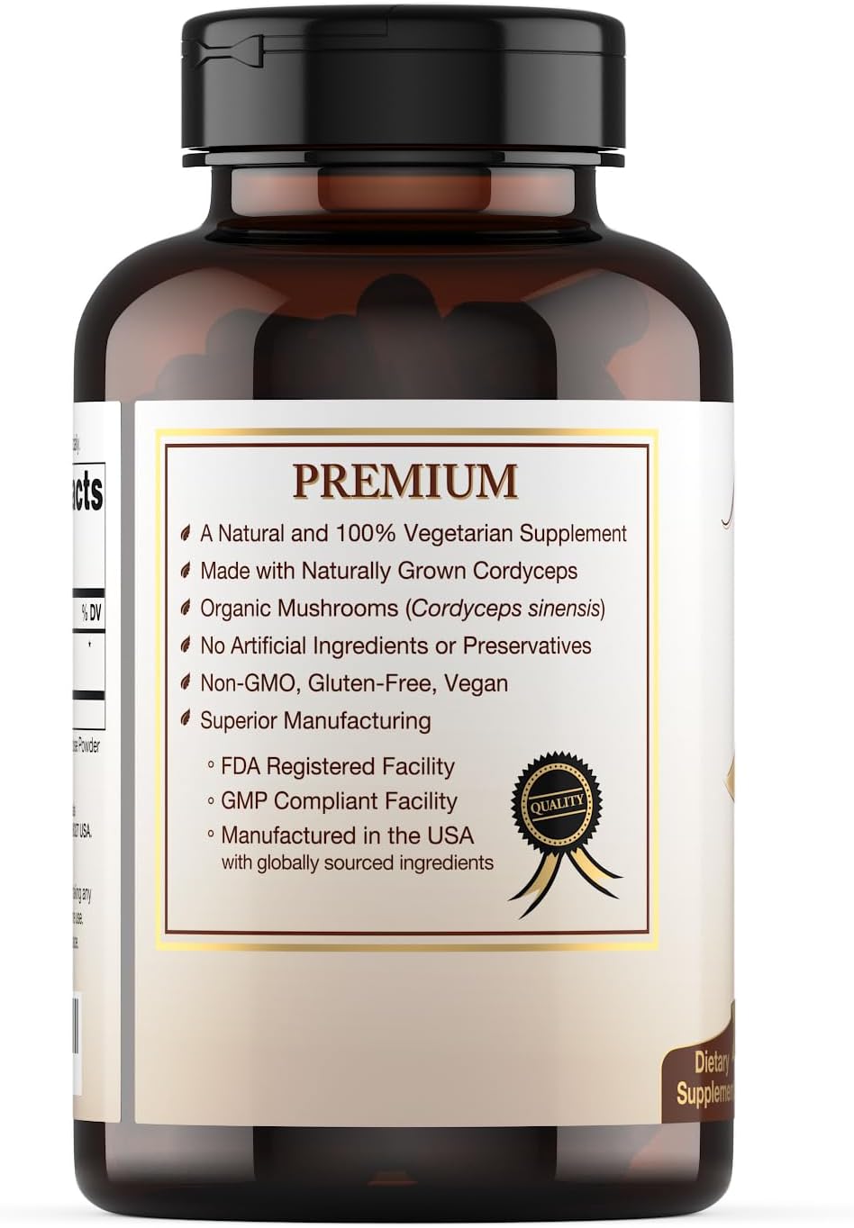 Organic Cordyceps Mushroom Supplement - 120 Capsules by Natural Choice Botanicals