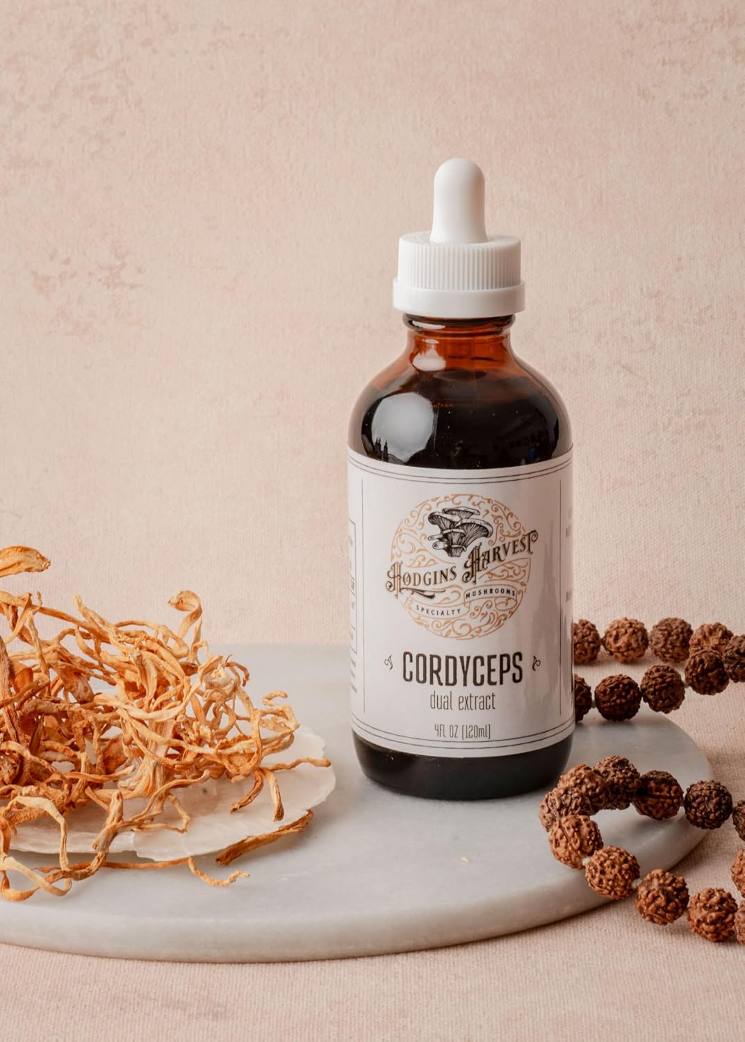 Organic Cordyceps Tincture Made in USA | Dual Extract | Extra-Concentrated (4 fl oz) by Hodgins Harvest