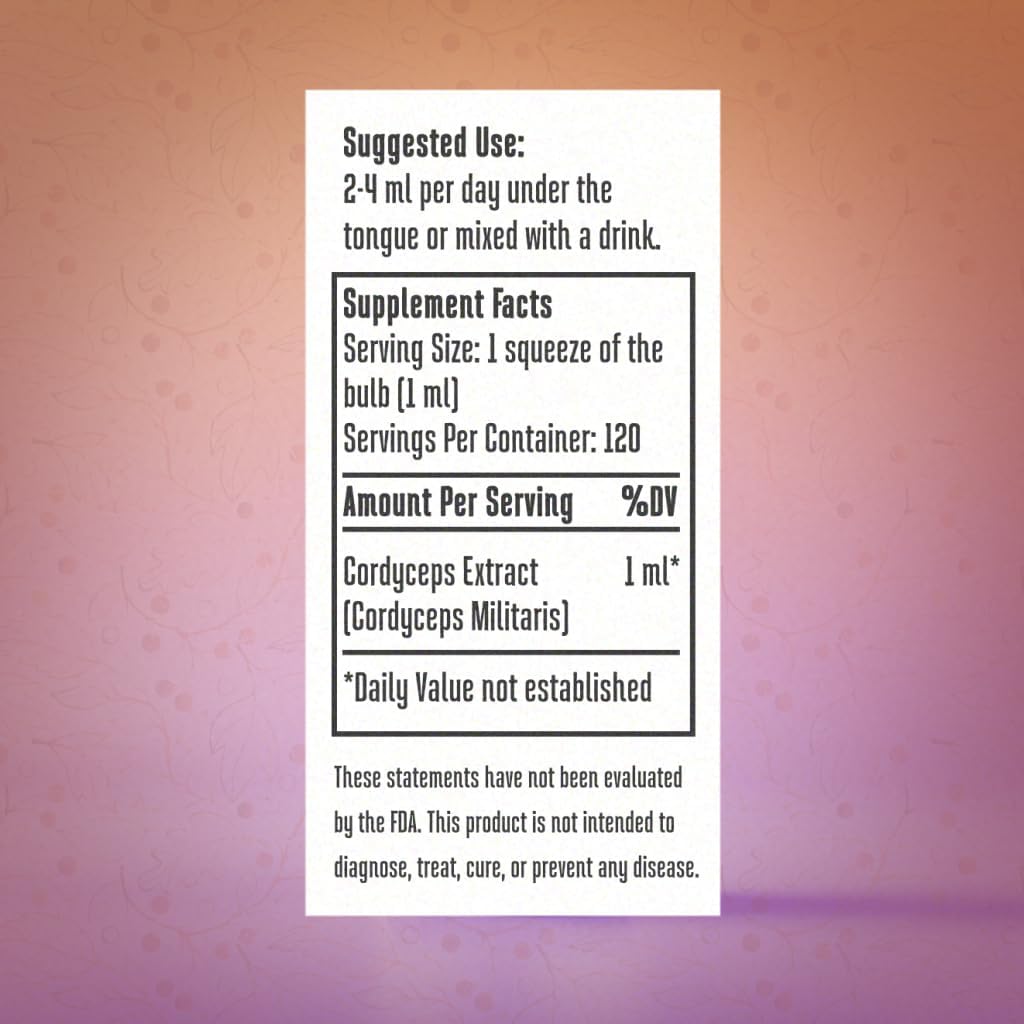 Organic Cordyceps Tincture Made in USA | Dual Extract | Extra-Concentrated (4 fl oz) by Hodgins Harvest