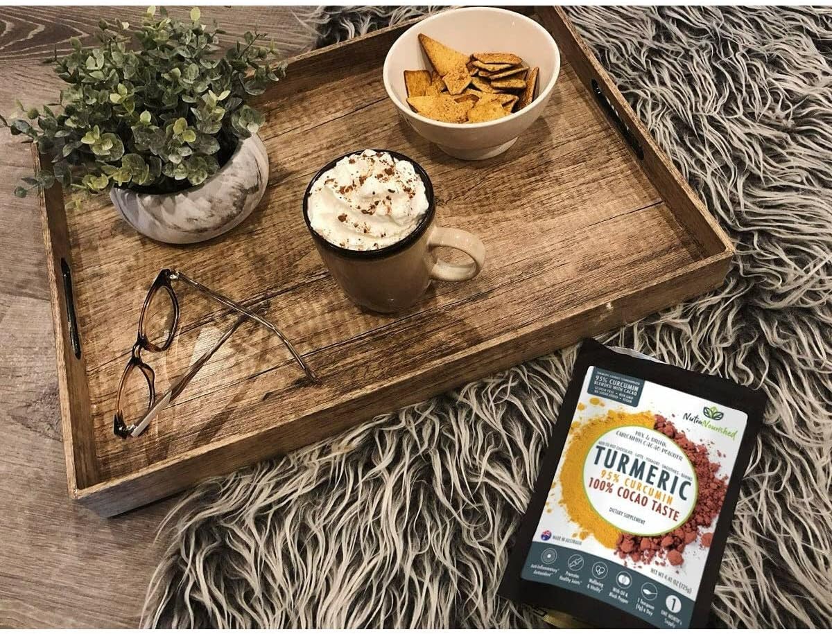 Organic Curcumin Turmeric Extract Powder with Cocoa & Black Pepper - Vegan, Non-GMO, Gluten Free - Antioxidant Rich Supplement with Piperine & Cocoa Oil - 125g