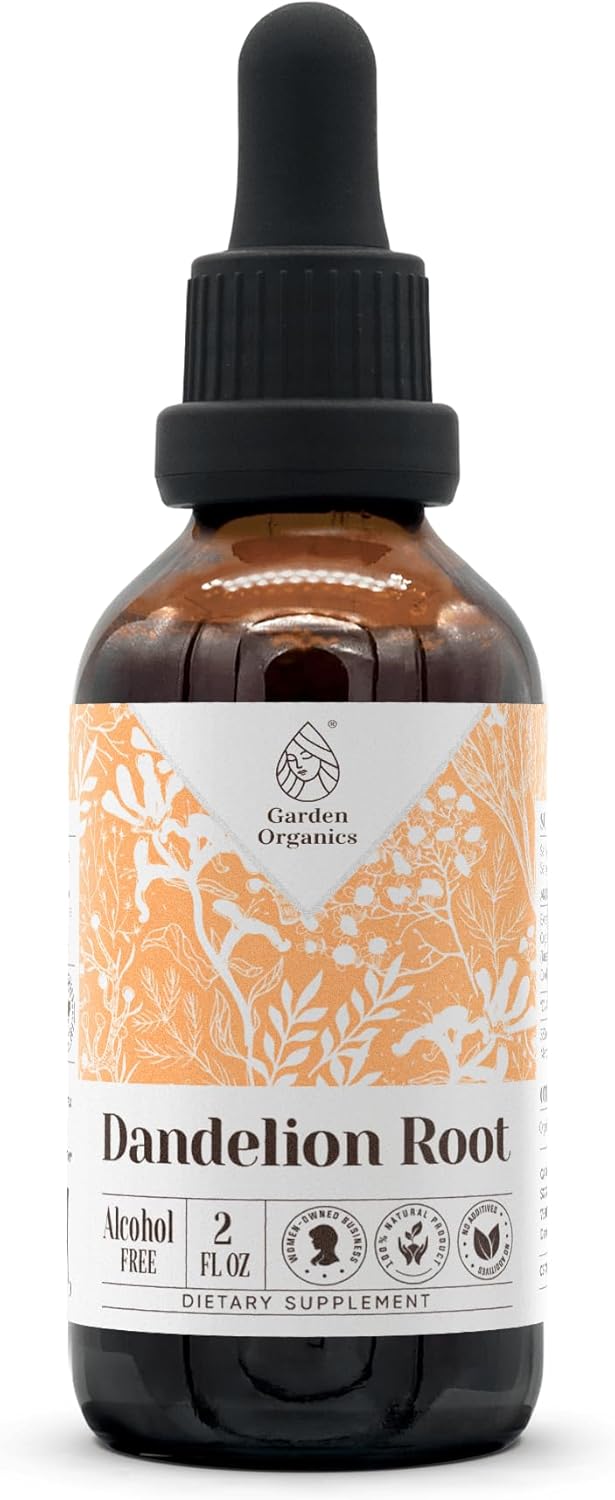 Organic Dandelion Root Tincture Extract - Alcohol-Free Immune System Booster - 100% Natural Liquid Drops - 2 fl oz