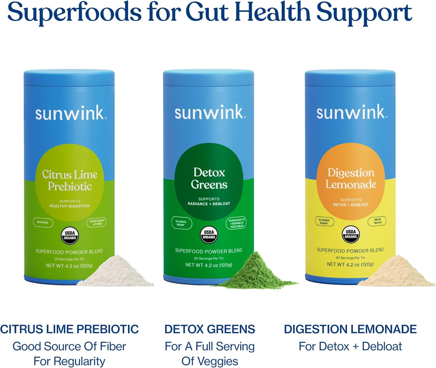 Organic Detox Greens Superfood Powder for Debloat - Daily Greens with Celery, Dandelion, Spirulina - Gentle Detox Powder - 4.2 oz (20 Servings)