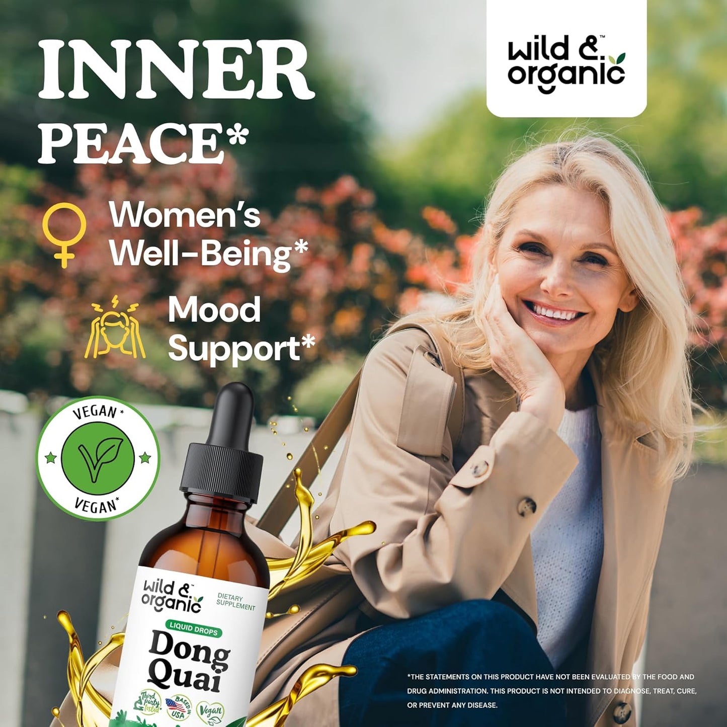 Organic Dong Quai Tincture 500mg - Angelica Root Supplement for Women - Liquid Extract Drops - Sugar & Alcohol-Free - 2 fl oz