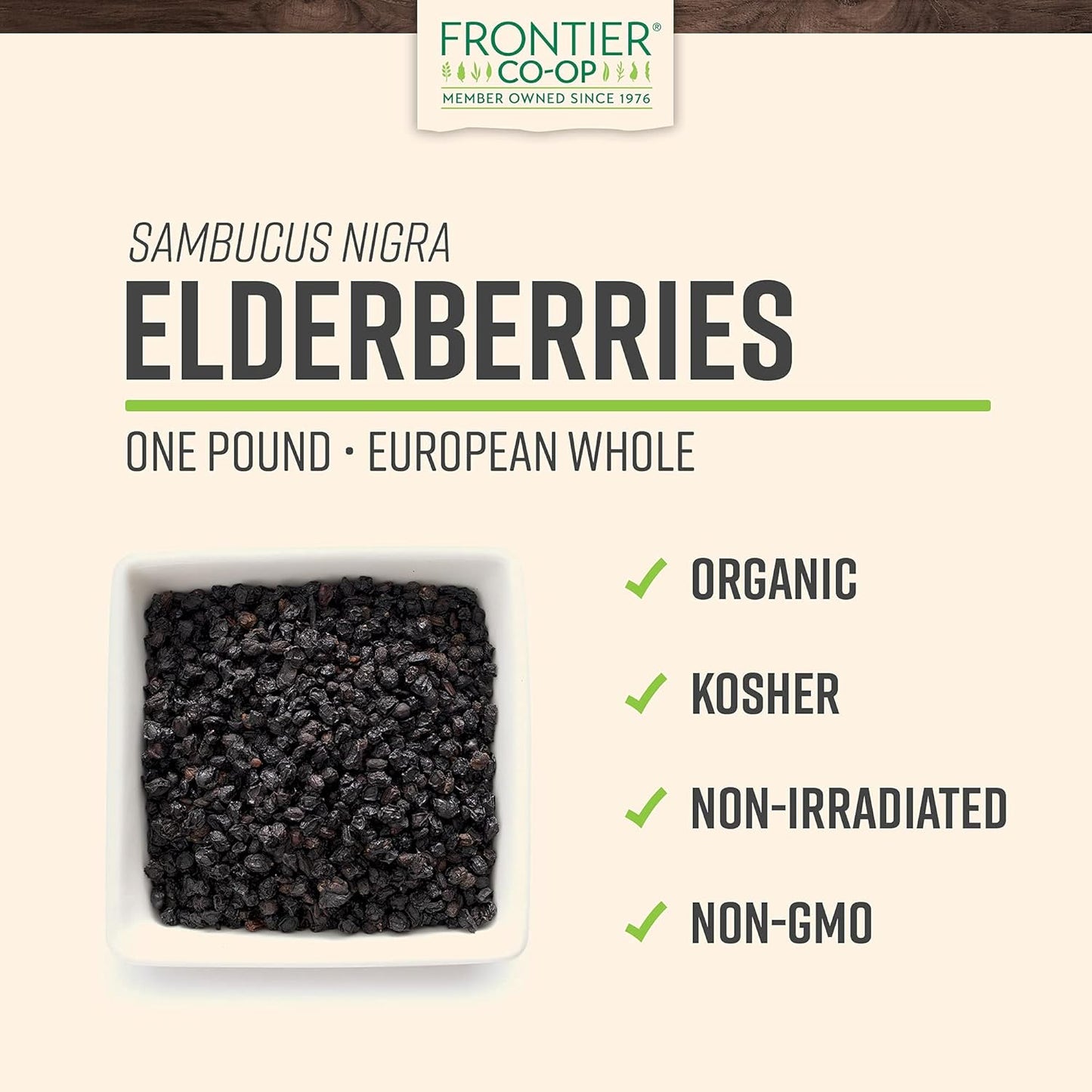 Organic Dried Elderberries Bulk Bag - Whole Berries for Syrup, Tea & Powder - Kosher & Non-GMO - 3lb