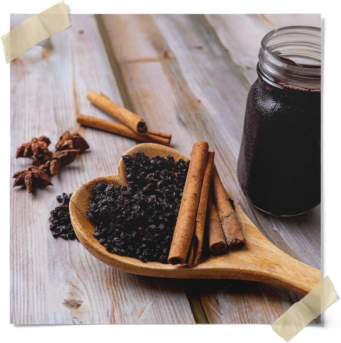 Organic Dried Elderberry Syrup Making Kit with Spice Blend, Honey, and Cheese Cloth - DIY Elderberry Syrup Kit