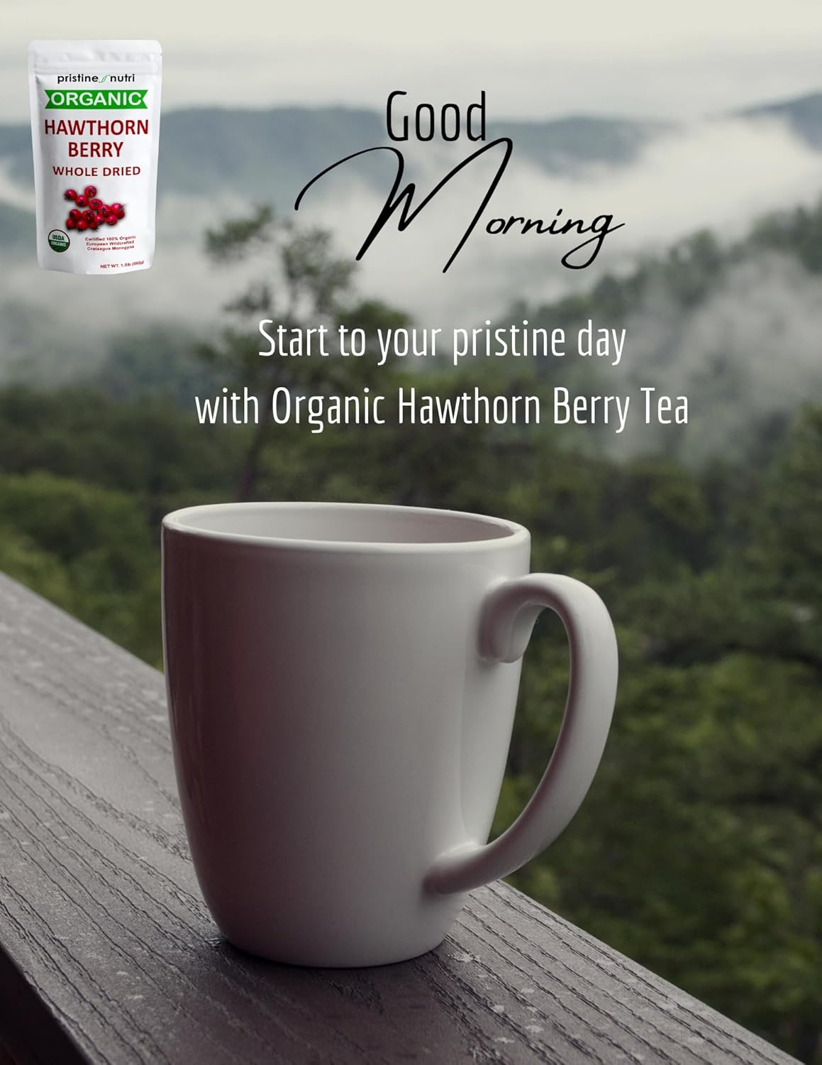 Organic Dried Hawthorn Berries 1.5 lbs (24 oz) Bulk - European Wild Berries for Heart Support Tea - Stress Relief & Blood Pressure - 100% Whole Berries - BoostGo Australia