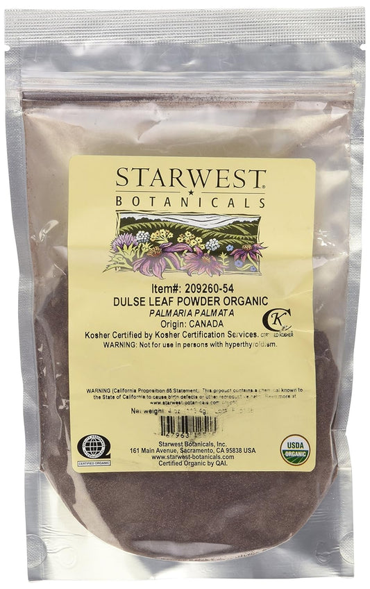Organic Dulse Leaf Powder - 4 oz (113 g) by Starwest Botanicals